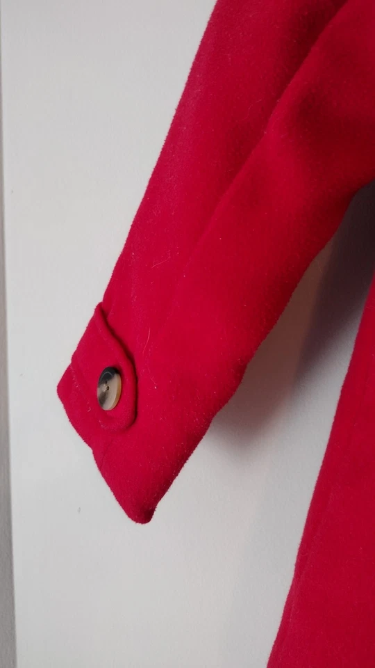 Old Navy Girls Size 4T Pea Coat Cute Red Blazer Jacket Fall Winter Lined - Image 4 of 4