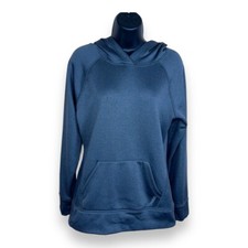 MEDIUM REEBOK WOMENS GREY HOODIE ATHLETIC ACTIVEWEAR LONG SLEEVE PULLOVER