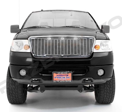 04-08 Ford F150 Raptor Style Chrome Package Mesh Grille+Shell+White 3x LED light