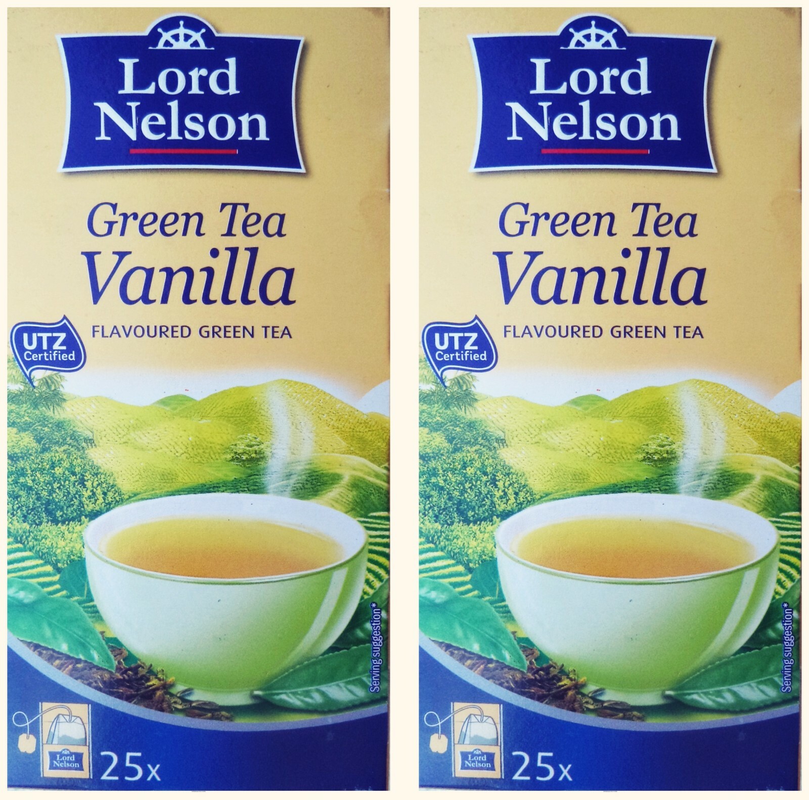 Lord Nelson 2 pcs Green Tea Vanilla, flavoured green tea 25 X 1.75g