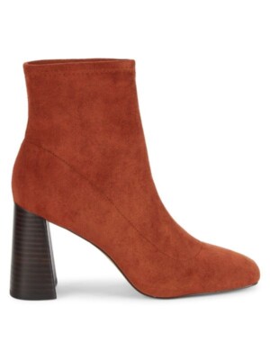 charles david turmoil caramel brown booties rust color size 9 M slip on boots