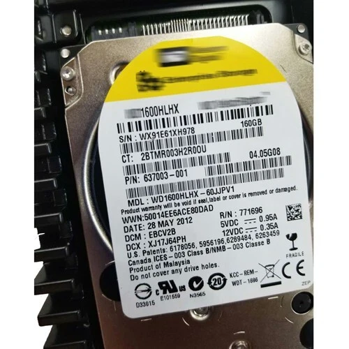 Western Digital VelociRaptor 160GB WD1600HLHX 10000RPM 3.5" HDD Hard Disk Drive - Image 2 of 3