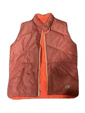 Camel Vintage Goose Down Reversible Vest Size Small