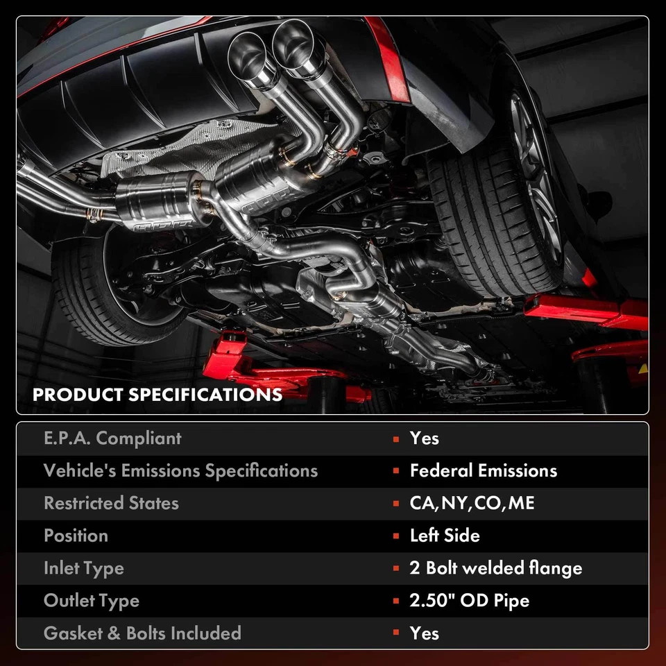 Левосторонний каталитический конвертер для Chrysler 300 2005-2007 Dodge Charger V8 5,7 л - Изображение 3 из 4