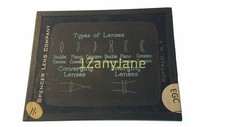 Egc Historic Magic Lantern Glass Slide Types Of Lenses Double Plano Concavo