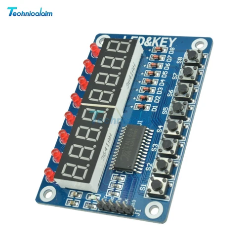 8-Bit LED 8-Bit Digital Tube 8 KeyS TM1638 Display module for AVR Arduino ARM