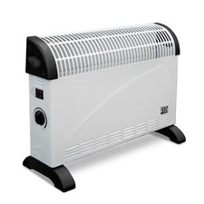 Elektrische Konvektor Heizung 2KW + Thermostat - 3 Geschwindigkeiten Haus Wohnwagen Büro 2000 W