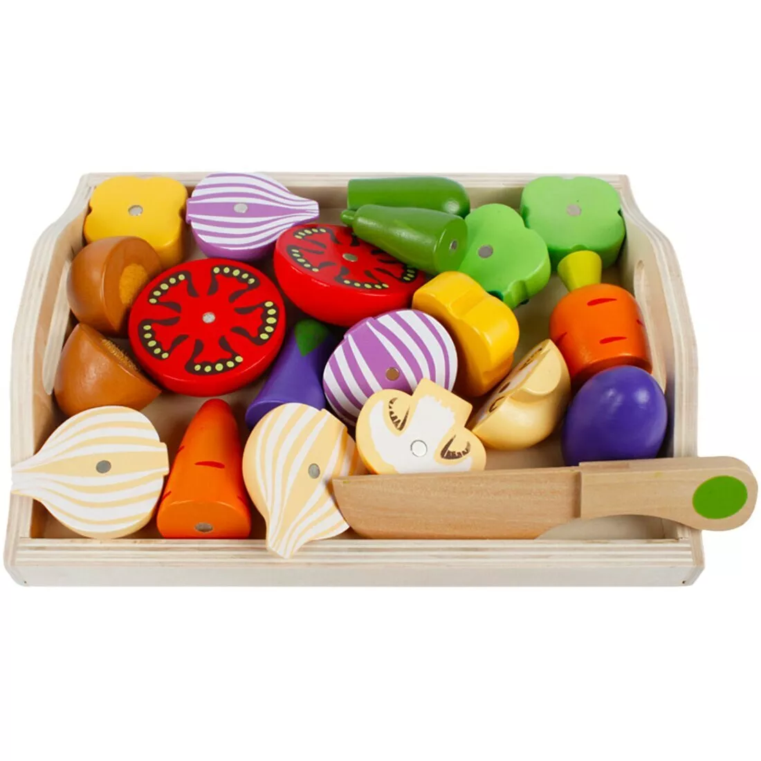 Tidlo Wooden Cutting Vegetables Set