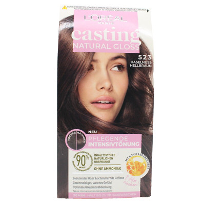 1X Loreal Paris Casting Natural Gloss Haarfarbe 523 Haselnuss Hellbraun - NEU