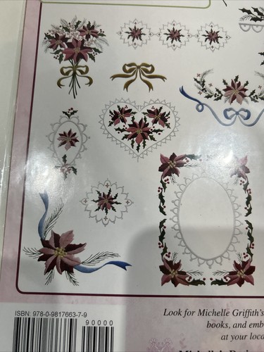 Michelle Griffith Christmas Holiday Elegance Machine Embroidery Patterns CD Disc - Picture 2 of 7