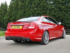 Cars mercedes benz c63 amg coupe uk spec c204 Desk Mat Stitched