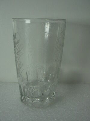 Antikes geätztes Glas zur Verkündigung Eduards VII König. 24. Januar 1901. Leichte Beschädigung