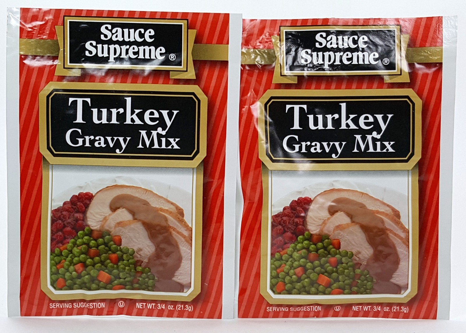 2 PACKS of Sauce Supreme® TURKEY GRAVY MIX new & fresh USA MADE spices
