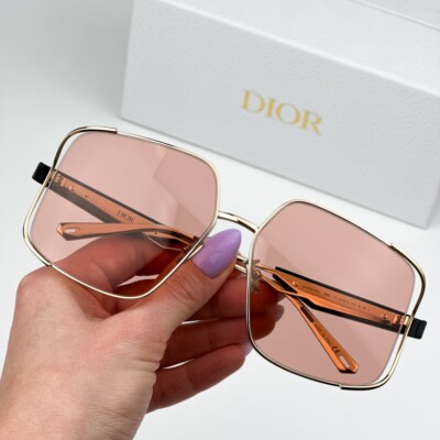 NEW Dior ARCHIDIOR S1U  B0E0 Gold Pink Women Oversized Square Sunglasses Dior ARCHIDIOR S1U B0E0 BRAND NEW Sunglasses Gold Pink Women  main image 2