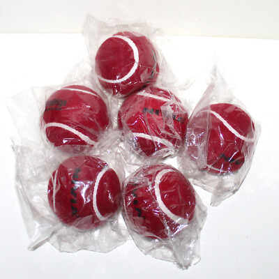 Nivia Graddige Cricket Balls Lot 6 red NEW heavy tennis sport