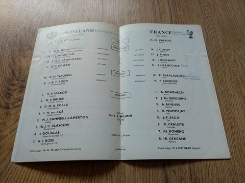 Scotland v France Rugby Programmes 1948 - 2012 - Picture 24 of 66