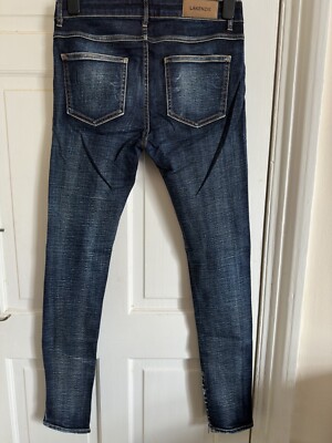 Lakenzie Jeans Born Sinner Distressed Denim - Dark Stone - XSmall