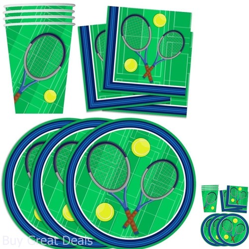 Tennis Birthday Party Supplies Set Plates Napkins Cups Tableware Kit