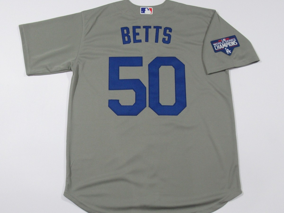 ロサンゼルス・ドジャース ユニフォーム 50 Betts Mookie Betts #50 L.A. Dodgers 2020 World Series Champions
