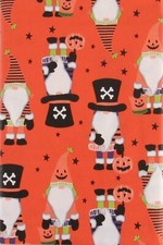 Trick or Treating Halloween Gnomes Vinyl Flannel Back Tablecloth Var Size