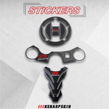 Sticker For Suzuki GSXR 1000 750 600 Carbon Fibre Tank Pad Cap Protector