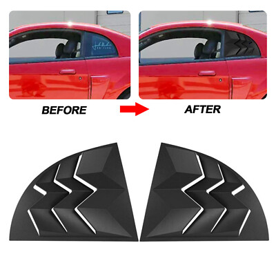 For 1999-2004 Ford Mustang Side Window Scoop Louvers Cover Sun Rain Shade Vent