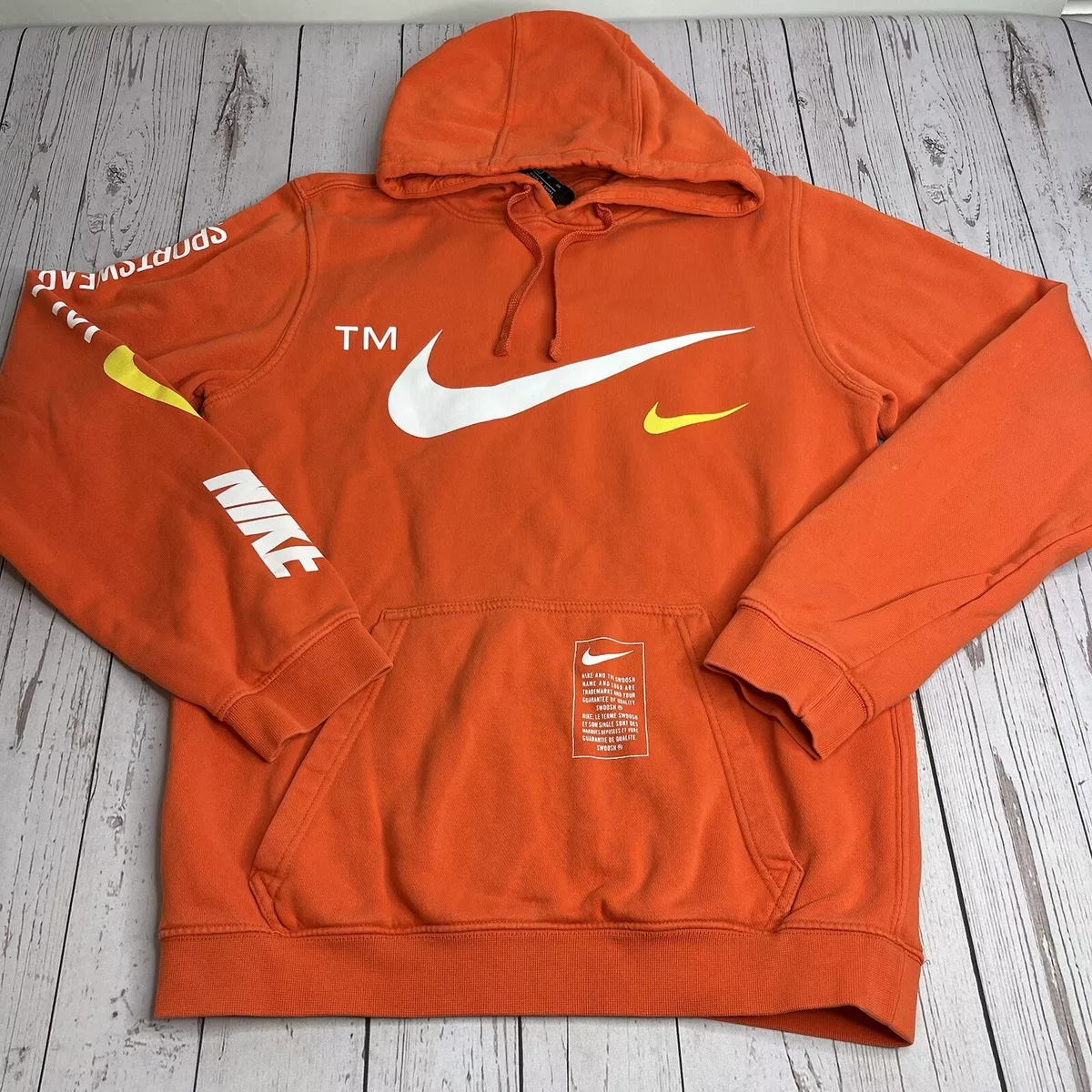 Nike Microbrand Sportswear TM Logo Swoosh Hoodie Hooded Sweatshirt