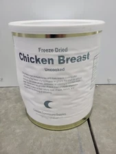 Military Surplus Freeze Dried Whole Chicken Breasts #10 Can Uncooked Food- 1 Can