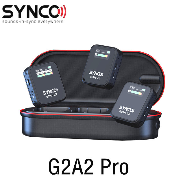 SYNCO G2A2 Pro 2.4G Wireless Video Microphone System Charging Box 