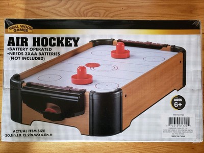 Portable Mini Air Hockey Table Top Game Battery Operated Air
