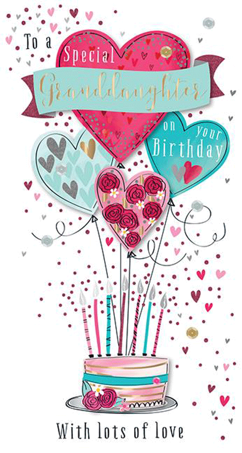 White Cotton Cards Geburtstagskarte Für Enkelin – Handgefertigt, 22x22 Cm, Mit Glitzer, Zum 4. Geburtstag