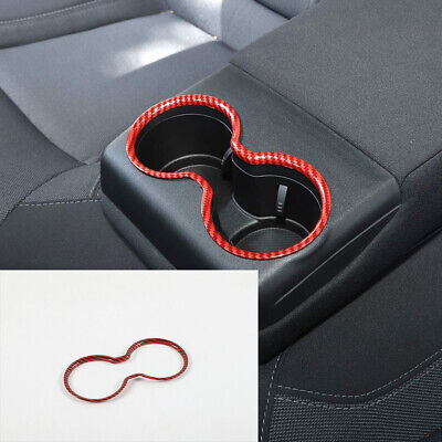 White ABS Rear Drain Cup Holder Trim Cover Trim Interior Accessories fit for Dodge Charger 2010-2021 