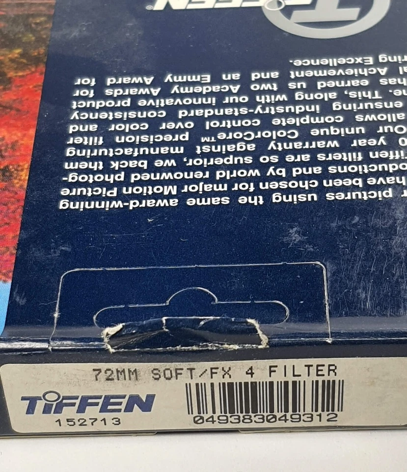 TiFFEN 72mm Soft FX 4 72SFX4 Authentic USA 72 mm E72 Remove Wrinkles & Blemishes - Image 4 of 4
