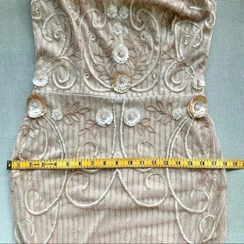 NWT BHLDN Kincaid Maxi Dress Gown Wedding Cocktail Beaded Neutral Blush Pink 6 - Picture 13 of 16