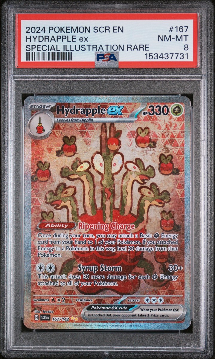167 142 pokemon card Hydrapple ex #167/142 (NM/M, Stellar Crown)  PokeBoxBreaks Description coming soon... Hydrapple ex SIR, Here's my