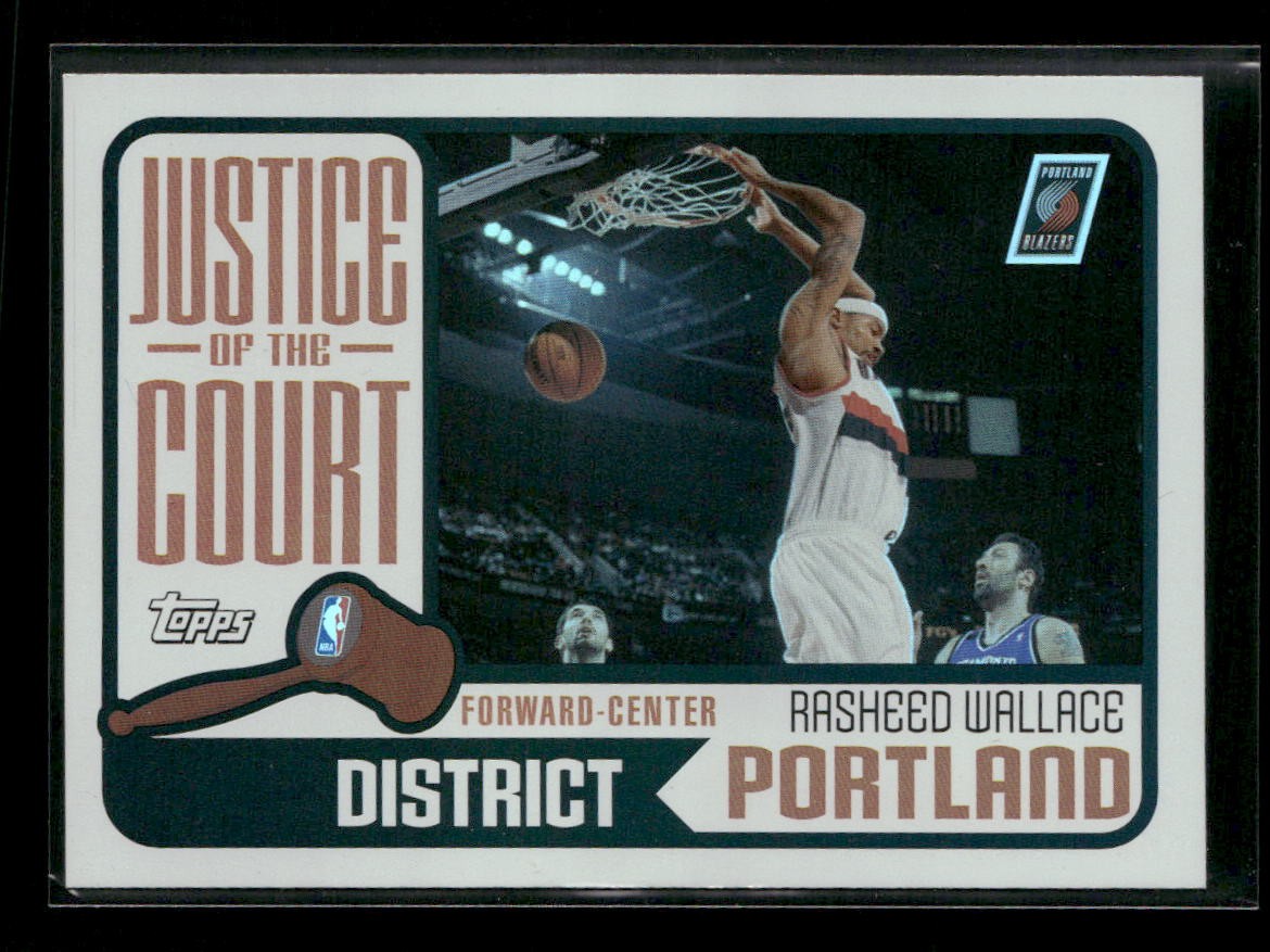 2003-04 Topps #JC-20 Rasheed Wallace Justice of the Court
