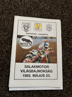 World Champs Qr Speedway Programme Kaposvar Hungary 23/5/1993