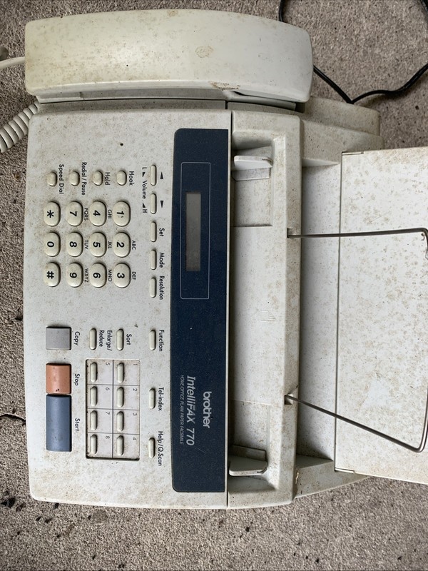 Brother IntelliFax 770 Home/Office Fax Machine Tested but FAX No phone line READ
