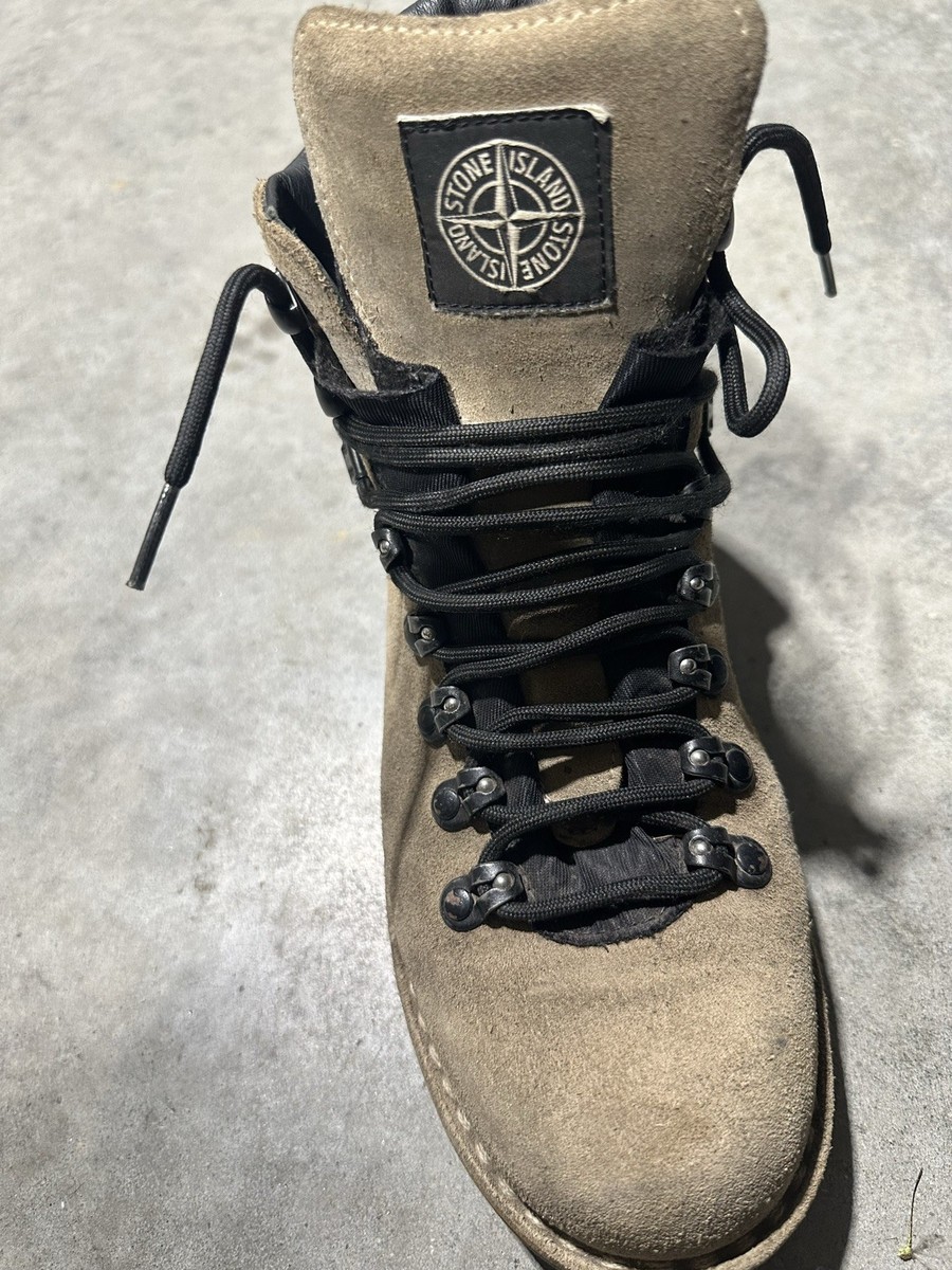 Rare Stone Island By DIEMME Gray Suede Mountain Boots Size 42 / US