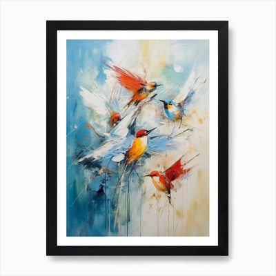 Bird Abstract Expression 2 Art Prin Framed Wall Art Poster Canvas Print Picture