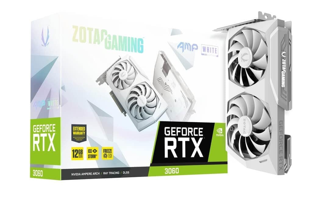 Zotac GeForce RTX 3060 12GB Scheda Grafica White Edition GDDR6 HDMI DisplayPort
