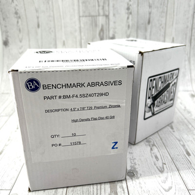Benchmark Abrasives 4.5'' X 7/8'' Premium High Density Zirconia Flap Discs 40 Grit