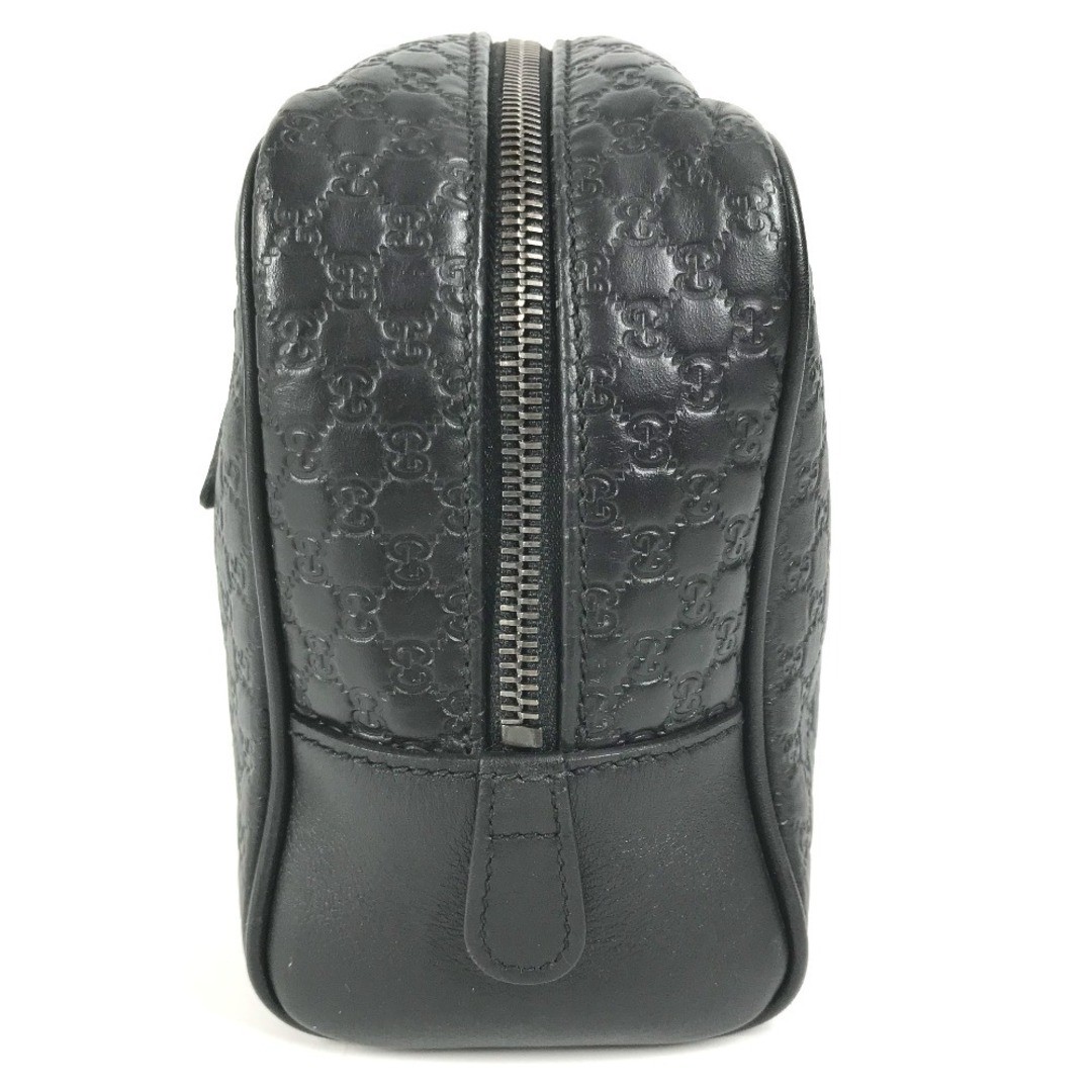 Gucci GG Logo Clutch Bag Black Leather Used with Handle Unisex thumbnail 4