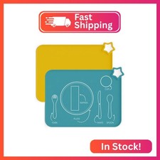 Moonkie Silicone Placemats for Baby  Kid, Stain-Proof Non-Slip Toddler Food Mat