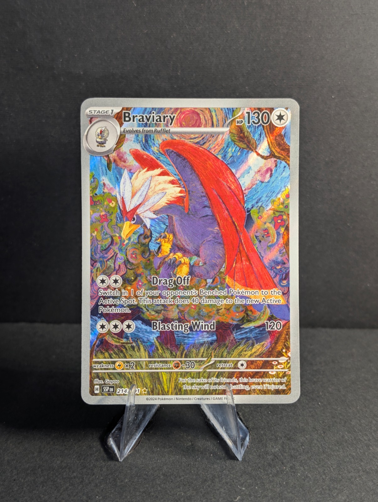 Braviary 214/191 Illustration Rare IR Surging Sparks Pokemon TCG English NM