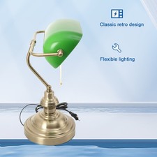 Lampa bankierska lampa tradycyjna bankier lampa stołowa lampa biurowa lampa do czytania zielona