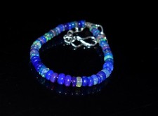 Natural Ethiopian Opal Fire Beads 7''Bracelet Gemstone Jewellery Au01