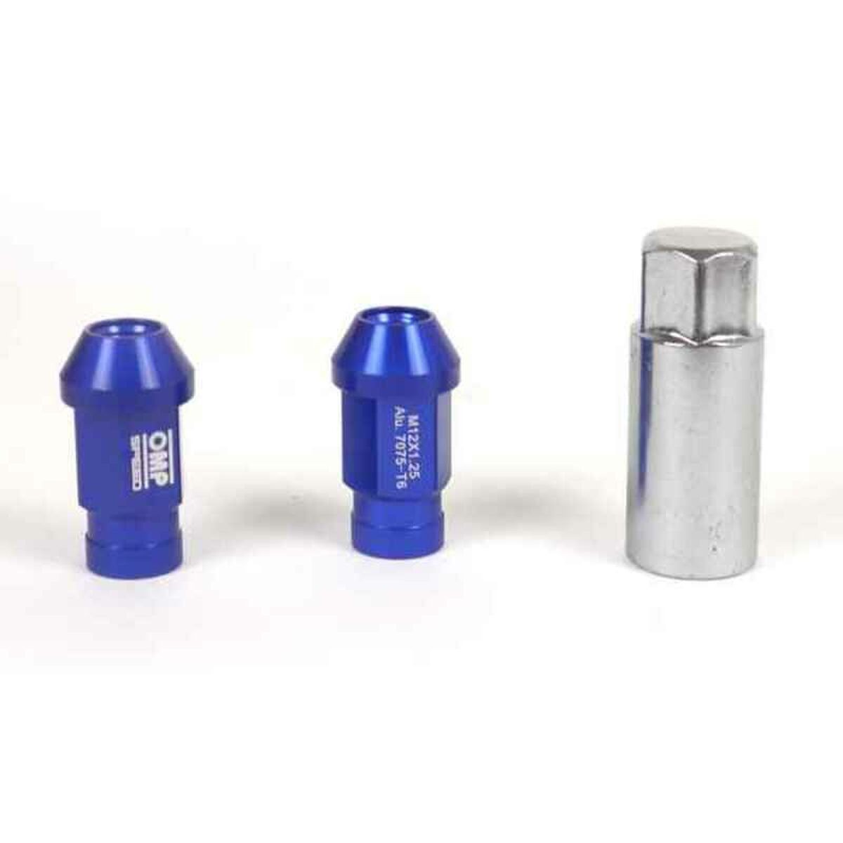  Set Dadi OMP 7075 40 mm M14 x 1,50 20 uds Azzurro