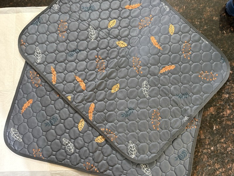 Two Puppy Pads 23x18, Washable, Reusable, Waterproof, For Small Dogs