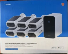 6 cameras AOSU 4K Solar Security Cameras Wireless Outdoor, Expandable to 16TB.